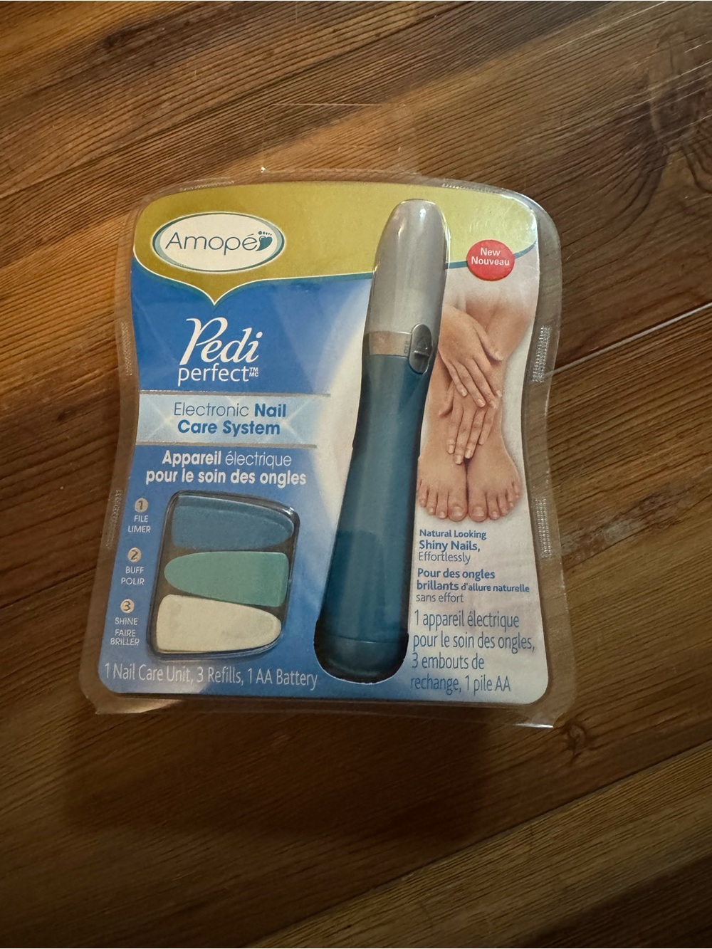 Amope Pedi Perfect Electronic Nail Care System - Teal/White